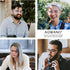 AQWANO 4 Pairs Half Moon Reading Glasses Blue Light Blocking, Computer Readers for Women Men Anti Glare Filter UV Ray Filter Full Frame Eyeglasses...