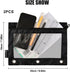 Binder Pencil Pouch 3 Ring Black Zipper Pencil Pouches Case 2 Pack Clear Window Binder Organizer for School Office...