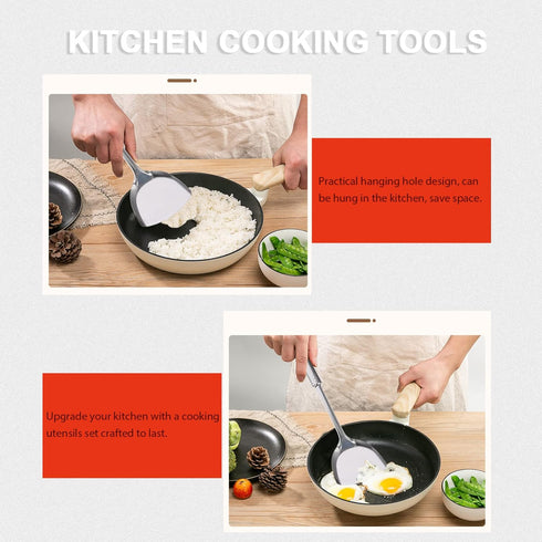UPKOCH 7pcs Cooking Utensils Set Stainless Steel Kitchenware Cooking Soup Ladle Shovel Strainer Cooking Tool for Kitchen...