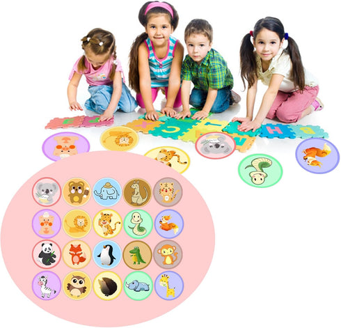 20 Pack Zoo Animal Carpet Spots Markers Sticker Classroom Floor Dots Label 4 Inch-Teacher Supplies Carpet Circles for Elementary School Kindergart...