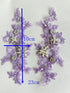 Zbroh Fine Lace Fabric Patches Embroidered rhinestones Trim Applique Decor Dress Decoration sew on sequins beads accessory one pair (light purple)...