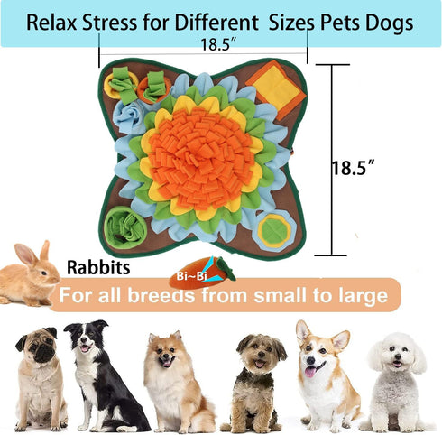 Dogs Snuffle Mat Pet Feeding Mats Puppy Sniffing Pad,Cat Doggies Interactive Puzzle Toys for Multiple Breeds Encourages Natural Foraging Skills,Tr...