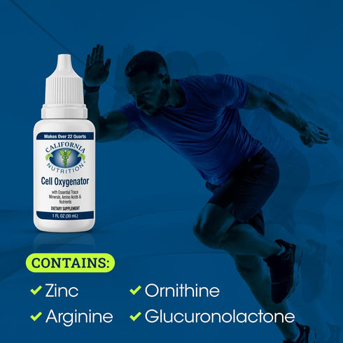 Cell Oxygenator Oxygen Boost, 1fl oz (30ml), Cell Food Oxygen Drops with Zinc, Support Immune System, Liquid Oxygen Dietary Supplement, Trace Mine...