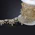 Jerler 1 Yard Tassel Rhinestone Trim, Gold Fringe Rhinestone Applique for DIY Decoration and Bridal Embellishments, Ideal for Wedding Party, 1" Wi...