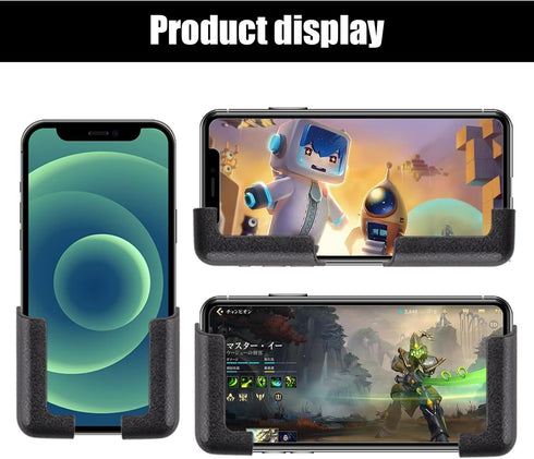 2 PCS Multifunctional Dashboard Phone Mount, Self Adhesive Car Phone Holder, Adjustable Width Car Cell Phone Holder, Car Mobile Phone Bracket (Bla...