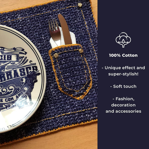 Circulo Jeans Cotton Yarn, 100% Brazilian Cotton Yarn - Cotton Yarn for Crocheting and Knitting, Yarn Art Jeans- DK Weight Yarn, 144yds and 3.5 oz...
