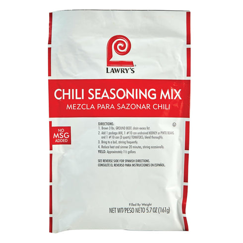 Lawry's Chili Seasoning Mix, 5.7 oz - One 5.7 Ounce Packet of Chili Seasoning Mix, Best in Ground Meat or Veggie Chili, Soup, Sauces, Marinades an...