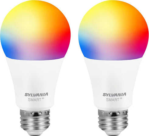 SYLVANIA Bluetooth Mesh LED Smart Light Bulb, One Touch Set Up, A19 60W Equivalent, E26, RGBW Full Color & Adjustable White, Works with Alexa Only...