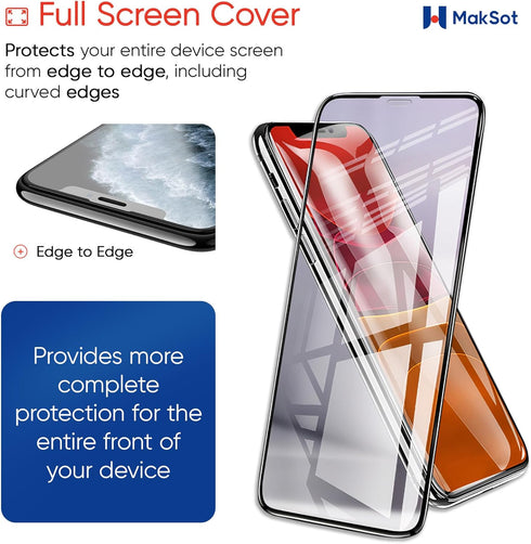 Full Screen Protector for iPhone 11 / XR with Innovative Silicone Border......