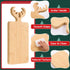 Bamboo Cutting Board with Antler Handle Christmas Wooden Serving Board Bamboo Wood Cheese Charcuterie Board Decorative Carving Cutting Board for H...