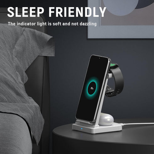 Wireless Charger Stand Charging Station for Samsung Galaxy Watch 6(Classic)/5(Pro)/4/3 Galaxy S23 S22 S21 S20(Plus/Ultra)/Z Flip/Fold 4 3 Note20 1...