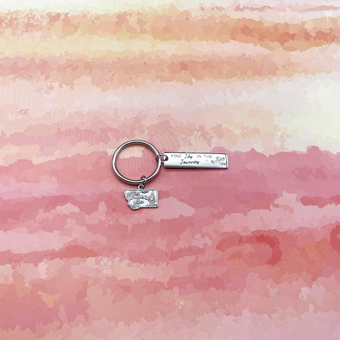 JJTZX Find Joy in The Journey Keychain USA State Map Key Ring Congratulations Gift for Her Retirement Gifts for Women...
