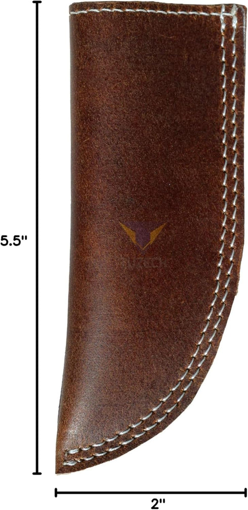Tuzech Handmade Leather Hot Handle, Pan Handle Potholder, Double Layered Stitched, Slides On/Off Easily onto Metal Skillet Grips, Essential Cookwa...