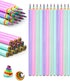 12PCS Rainbow Colored Pre-sharpened pencils HB #2, Eco-friendly and Plastic Free Recycled Paper Cute Fun Pencils for School Office Drawing and Wri...