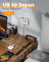TESSAN US to Japan Plug Adapter 2 Prong to 3 Prong Outlet Adapter with 4 Outlets 3 USB (2 USB-C), Outlet Converter US to Japan China Mexico Philip...