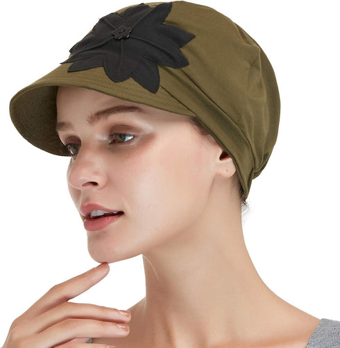 Bamboo Fashion Hat for Woman Daily Use with Brim Visor, Hats for Cancer Chemo Patients Women...