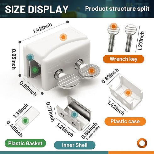 Window Locks, 4 Sets of Sliding Window Locks Secure Up and Down Windows, Window Plugs for Vertical and Horizontal Windows, Child Safety Window Loc...