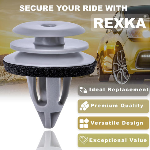 Rexka 30pcs Gray Door Trim Panel Retainer Clips Rivet Compatible with BMW 51418224781 51410407983 51430141025 E36, E46, E90, E91, E92, E93, F32, F...