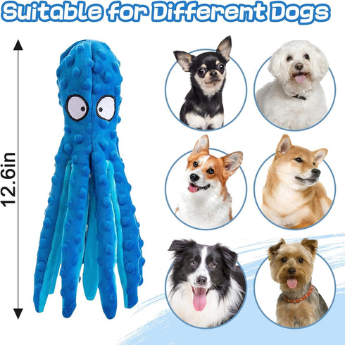 Alphatool Squeaky Dog Toy, Octopus Toys for Aggressive Chewers, Tough No Stuffing Plush Large Dogs, Crinkle Interactive Puppy Small Medium Dogs...