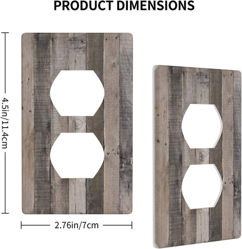 Farmhouse Outlet Cover Wall Plate Single Duplex Receptacle Cover 1 Gang Decorative Electrical Outlet Plate for Bedroom Kitchen, 4.50 x 2.76 Inch G...