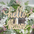 Hello Welcome Wood Sign Cutout Wooden Letter Sign DIY Block Words Decorative Signs for Wreath Home Door Wall Art Decoration...