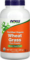 NOW Supplements, Certified Organic and Non-GMO, Wheat Grass Powder, Green Superfood, 9-Ounce...