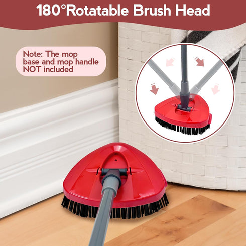 2PCS Spin Mop Scrub Brush Head Compatible with EasyWring 1 Tank System, Floor Scrubber Mop Replace Head, Hard Bristle Cleaning Brush for Bathroom,...