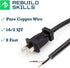 Rebuild Skills Replacement Power Tool Cords for Drills, Sanders, chop saws, Grinders, vacuums, Miter saws, appliances, Motors and Power Tools (8' ...