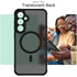 Magnetic Case for Samsung Galaxy S23 FE (6.4 Inch) Matte Translucent Back + TPU Bumper Shockproof Phone Cover with Built-in Magnet for Galaxy S23 ...