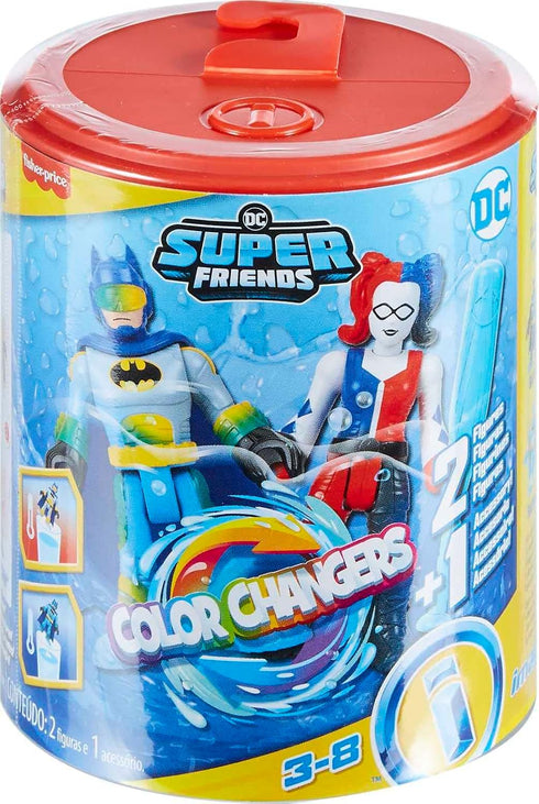 Fisher-Price Imaginext DC Super Friends Batman Toys, Color Changers Figure Set, Batman & Harley Quinn for Preschool Kids Ages 3+ Years...