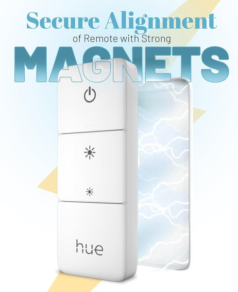 Ultra Slim Hue Remote Holder for Philips Hue Dimmer Switch V2 | Invisible Design Aluminum Remote Holder for Hue Dimmer Switch| Wall Plate Replacem...