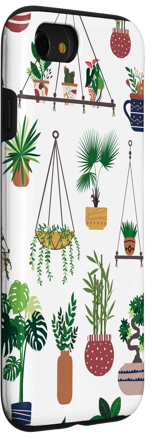 iPhone SE (2020) / 7 / 8 Indoor and Outdoor Plant Illustrations | Boho Nature Art Case...