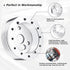 1" Steering Wheel Hub Adapter Conversion Spacer, 6 Hole to 3 Hole Steering Wheel Adapter Grant Adapter Boss Kit(Silver)...
