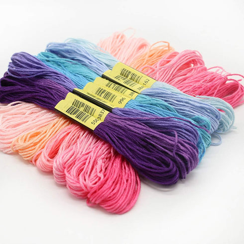 Friendship Bracelet String 50 Skeins Rainbow Color Embroidery Floss Cross Stitch Embroidery Thread Cotton Floss Bracelet Yarn, Craft Floss...