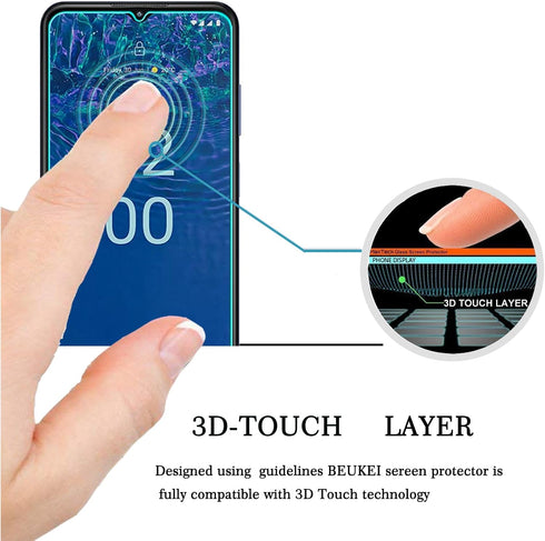beukei (3 Pack) Compatible for Nokia G310 5G / Nokia G310 Screen Protector Tempered Glass,Touch Sensitive,Case Friendly, 9H Hardness...