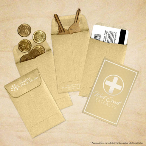 LUXPaper #1 Coin Envelopes | 2 1/4" x 3 1/2" | Blonde Metallic | 80lb. Text | 50 Qty...