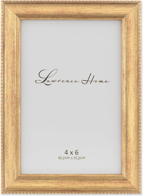 Lawrence Frames Classic Bead Picture Frame, 4x6, Gold...