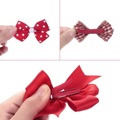 Boutique Baby Girls Toddler Hair Bow Clips Barrettes with Hair Bows Holder...