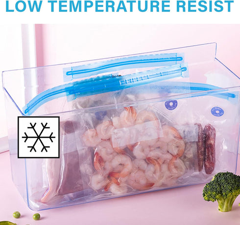 20 PCS Reusable Vacuum Sealer Bags for Food & Snack Storage, Meal Prep & Sous Vide, BPA Free Vacuum Zipper Bags, Freezer & Microwave Safe, Size 8"...