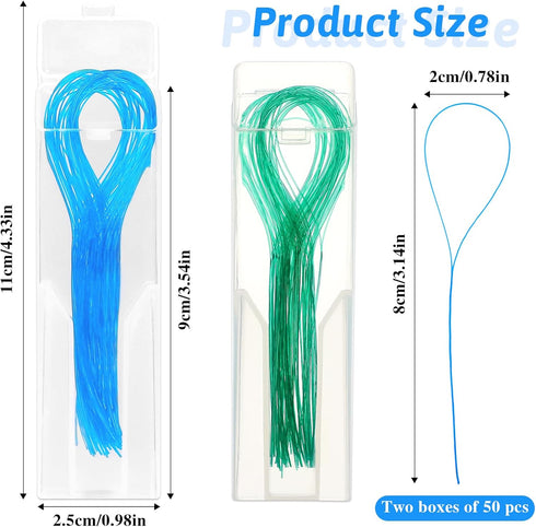Dental Floss Threaders, 100 Count Deep Clean Floss Glide Threader Floss for Braces, Bridges, Implants, Nylon Loop Design, Easy to Use, Fresh Breat...