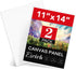 ESRICH Canvas Boards for Painting, 2 Pack Canvases for Painting 11x14 Cotton Primed Acid Free Blank Canvas Panels for Oil Paint, Watercolor, Acryl...
