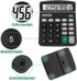Calculators, Splaks 2 Pack Standard Functional Desktop Calculators Sola and AA Battery Dual Power Electronic Basic Calculator with 12-Digit Large ...
