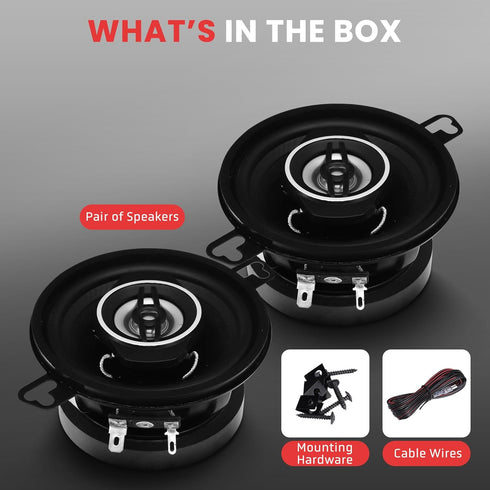 Pyle 2-Way Universal Car Stereo Speakers - 120W 3.5 Inch Coaxial Loud Pro Audio Car Speaker Universal OEM Quick Replacement Component Speaker Vehi...