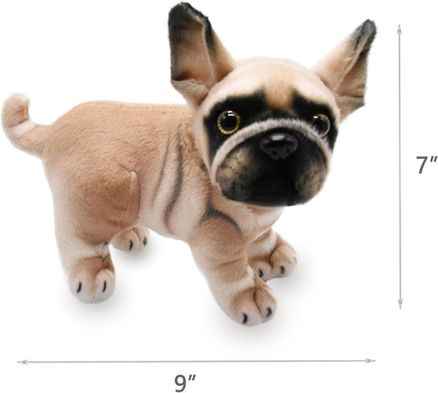 Lifelike Frenchie Dog Stuffed Animal Super Realistic Plush French Bulldog Doll Puppy Plushies Toy Funny Gifts for Kids Present or Stuff Collection...