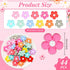 XunYee 44 Pcs Colorful Flower Silicone Beads Cute Flower Beads Flat Spacer Beads for Jewelry Making Bulk Adults DIY Bracelets Necklaces Earrings A...