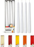 BOLSIUS White Taper Candles - 4 Pack Unscented 10 Inch Dinner Candle Set - 8 Hours Burn Time - Premium European Quality - Smokeless and Dripless H...