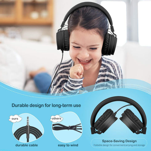 gorsun Kids Headphones, Lightweight Stereo Wired Toddler Headphones?Adjustable Headband Children's Headset for Smartphones Computer Pad Earphones(...