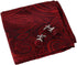 Pure Silk Handkerchiefs For Wedding Flower Hanky Cufflink Set Red EEF1B01C Dark Red...