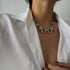 YERTTER Large Buckle Choker Necklaces for Women Sliver Color Metal Chunky Chain Necklace Bohemian Fashion Jewelry For Women Man...