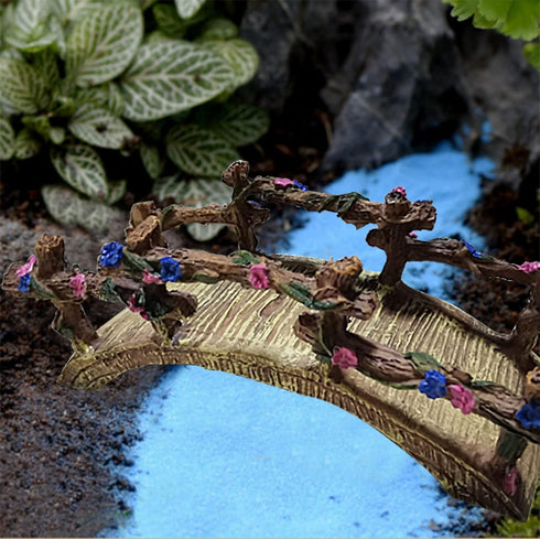 Miniature Garden Bridge Resin Craft Cute Fairy Bridge Little Artificial Bridge Micro Landscape Garden Bridge Fairy Garden Bridge for Dollhouse Orn...